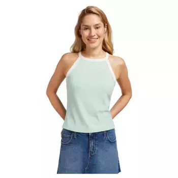 Футболка Lee Cropped Halter Sleeveless, зеленый