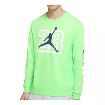 Футболка legacy aj13 длинные рукава Air Jordan, зеленый