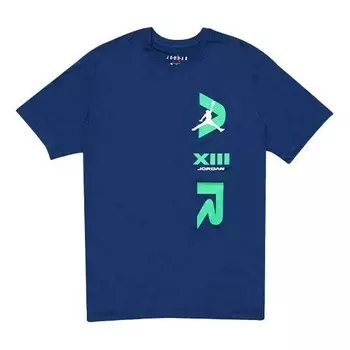 Футболка legacy aj13 с коротким рукавом спортивные Air Jordan, синий