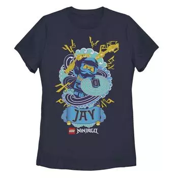 Футболка Lego для юниоров: Ninjago «Jay» Elemental Master Of Water с графическим рисунком Licensed Character