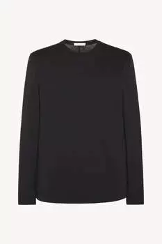 Футболка Leon из хлопка The Row, черный