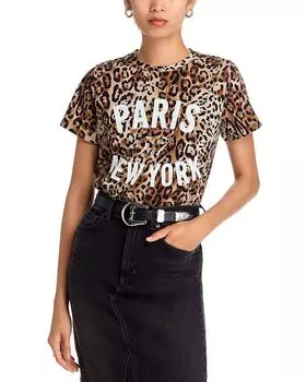 Футболка Leopard Paris NY Cinq Sept, мультиколор
