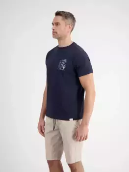 Футболка LERROS "Футболка LERROS с принтом спереди и сзади", синий