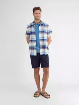 Футболка LERROS "Однотонная базовая футболка LERROS с вышитым логотипом", цвет Lagoon Blue