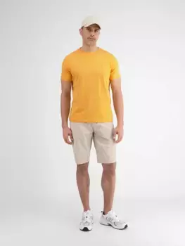 Футболка LERROS "Однотонная базовая футболка LERROS с вышитым логотипом", цвет Mango