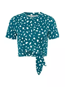 Футболка Les Lunes Top Lou, цвет brush - emerald/off white