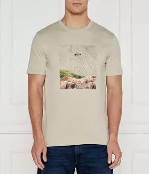 Футболка лес Regular fit Boss Orange, желтый