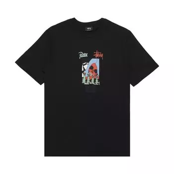 Футболка Less We Say Black Stussy x Patta