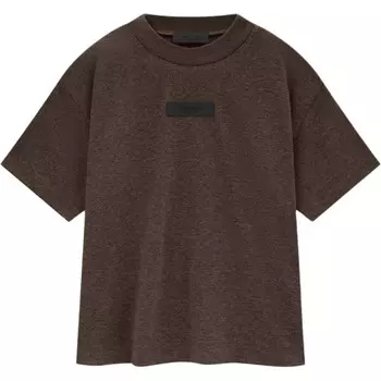 Футболка летней коллекции 2024 года, женская, каштановый/вересковый цвет Fear Of God Essentials