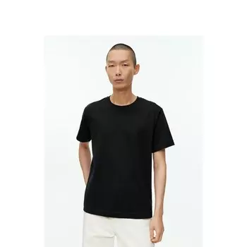 Футболка летняя Arket с короткими рукавами и круглым вырезом, черный