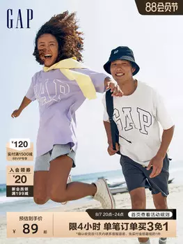 Футболка летняя Gap с буквенным логотипом, желтый