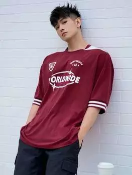 Футболка летняя мужская Dazy с буквенным принтом, белый