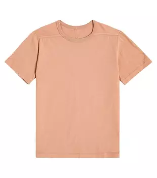 Футболка level t из хлопкового джерси Rick Owens, розовый