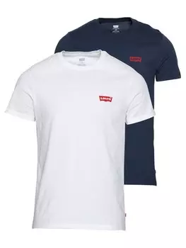 Футболка LEVI'S 2PK CREWNECK GRAPHIC, ночной синий/белый