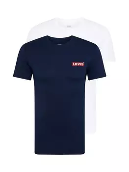 Футболка LEVI'S 2PK CREWNECK GRAPHIC, темно-синий/белый
