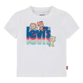 Футболка Levi's 70S Critters Poster Logo Short Sleeve Round Neck, белый