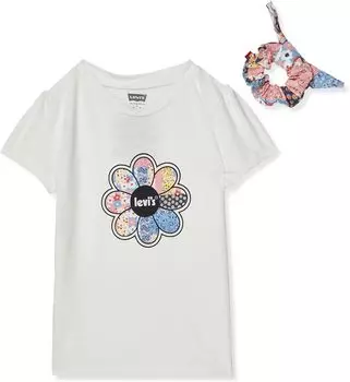 Футболка Levi'S Daisy Tee with Scrunchie, цвет White Alyssum