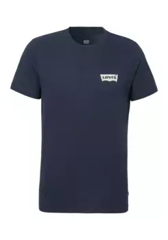 Футболка Levi's "GRAPHIC CREWNECK TEE" с небольшим принтом "крылья летучей мыши", цвет Icon Logo Dress Blues