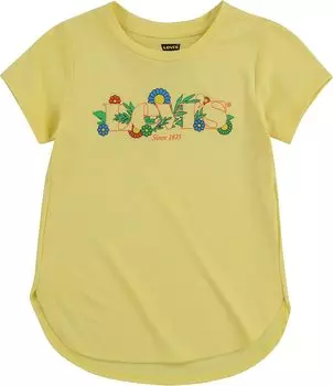 Футболка Levi'S High-Low Graphic Tee Shirt, цвет Lima Bean