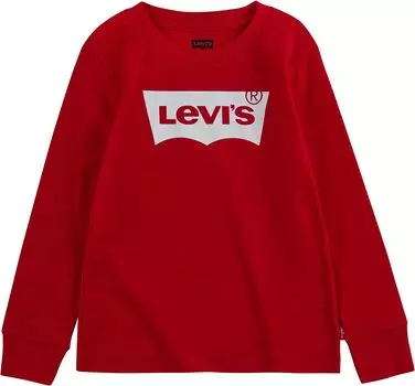Футболка Levi's Kids Long Sleeve Batwing T-Shirt (Toddler), цвет Super Red