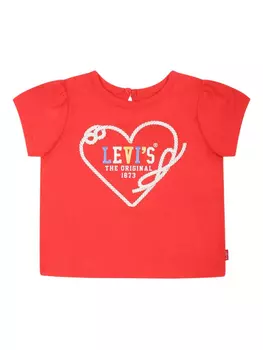 Футболка Levi's Kids с графическим принтом, красный