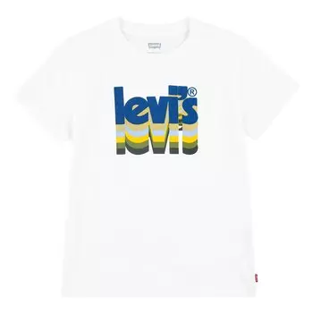 Футболка Levi's Layered Poster Logo Short Sleeve Round Neck, белый