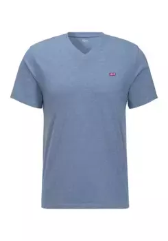 Футболка Levi's "LE ORIGINAL HM VNECK" с вышивкой логотипа, цвет Indigo Wash Heather