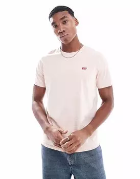 Футболка Levi's Original с логотипом «летучая мышь» из толстого джерси розового цвета