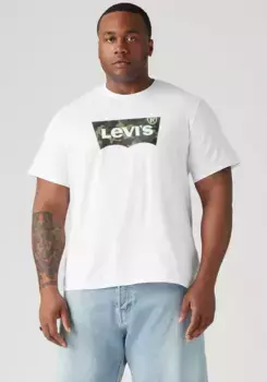 Футболка Levi's Plus "LE B&T BIG GRAPHIC TEE" с логотипом спереди, белый