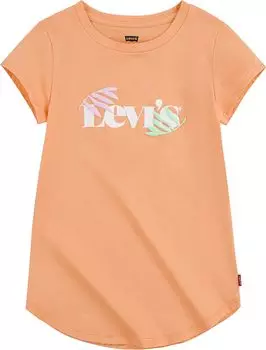 Футболка Levi'S Round Hem Graphic Tee Shirt, цвет Canteloupe