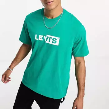 Футболка Levi's With Central Box Tab Logo, зеленый