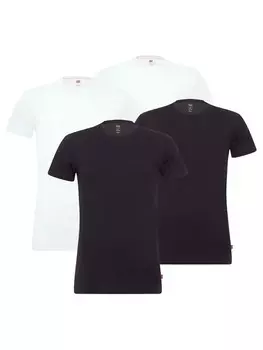 Футболка Levis 4er Pack, белый/черный