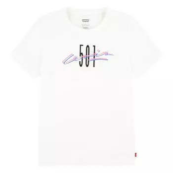 Футболка Levis 501 Archival Teen Short Sleeve Round Neck, белый