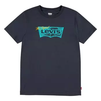 Футболка Levis Distressed Batwing Short Sleeve Round Neck, синий