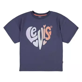 Футболка Levis Heart Oversized Kids Short Sleeve Round Neck, синий