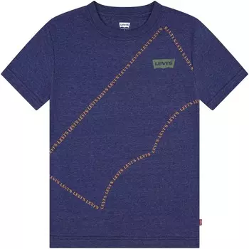 Футболка Levis Kids, цвет Blue/mottled blue
