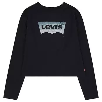Футболка Levis Meet And Greet Glitter Teen Short Sleeve Round Neck, черный