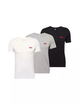 Футболка LEVIS, пятнистый серый/черный/белый с оттенком