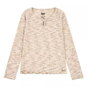 Футболка Levis Space Dye Long Sleeve Round Neck, бежевый