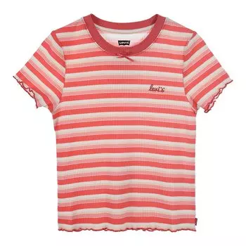 Футболка Levis Striped Meet&Greet Short Sleeve Round Neck, розовый