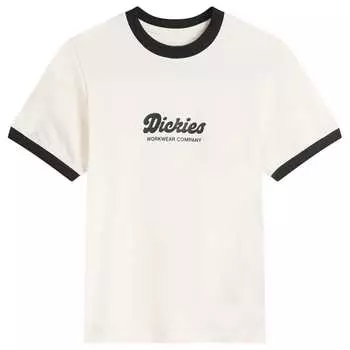 Футболка Lewistown с контрастными манжетами Dickies, цвет egret