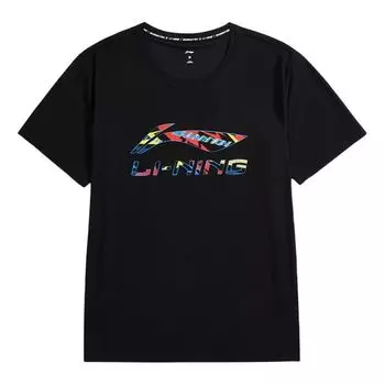 Футболка Li-Ning Classic Logo T-shirt 'Black', черный