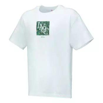 Футболка Li-Ning Printed Graphic Crew Neck T-shirt 'White Green', белый