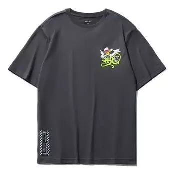 Футболка Li-Ning x Disney Donald Duck Cartoon Printing Tee 'Black Grey', черный