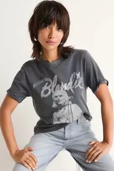 Футболка License Blondie с короткими рукавами и графикой Next, серый