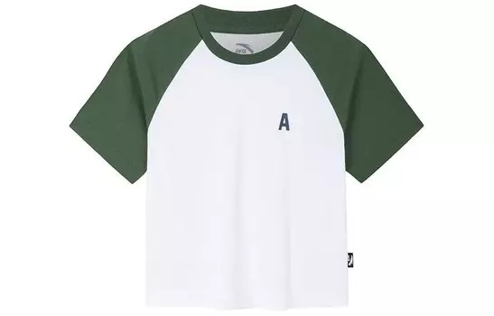 Футболка Life Collection женская, чисто белая/зеленая Anta