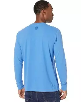 Футболка Life is Good Grab A Cold One Long Sleeve Crusher Tee, цвет Royal Blue