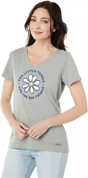 Футболка Life is Good Little Things Daisy CrusherVee, цвет Heather Gray