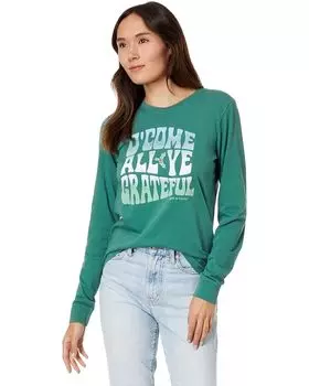 Футболка Life is Good Trippy O Come All Ye Long Sleeve Crusher-Lite, цвет Spruce Green