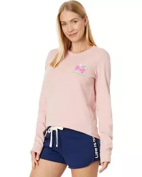 Футболка Life is Good Tropical Mojito Long Sleeve Crusher Tee, цвет Himalayan Pink